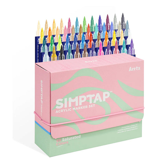 ARRTX MARCADORES DE ACCIÓN PINTURA ACRÍLICA 48 COLORES PUNTA DE PINCEL