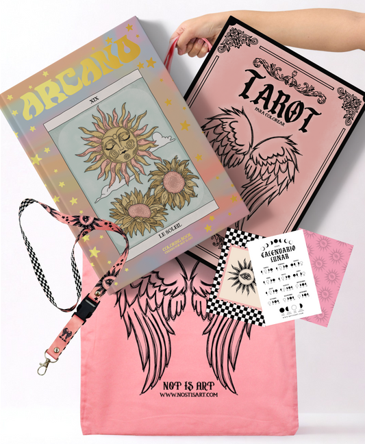 BOX 4: ENCANTAMIENTO COMPLETO ARCANO GOLD + TAROT (incluye totebag + lanyard)
