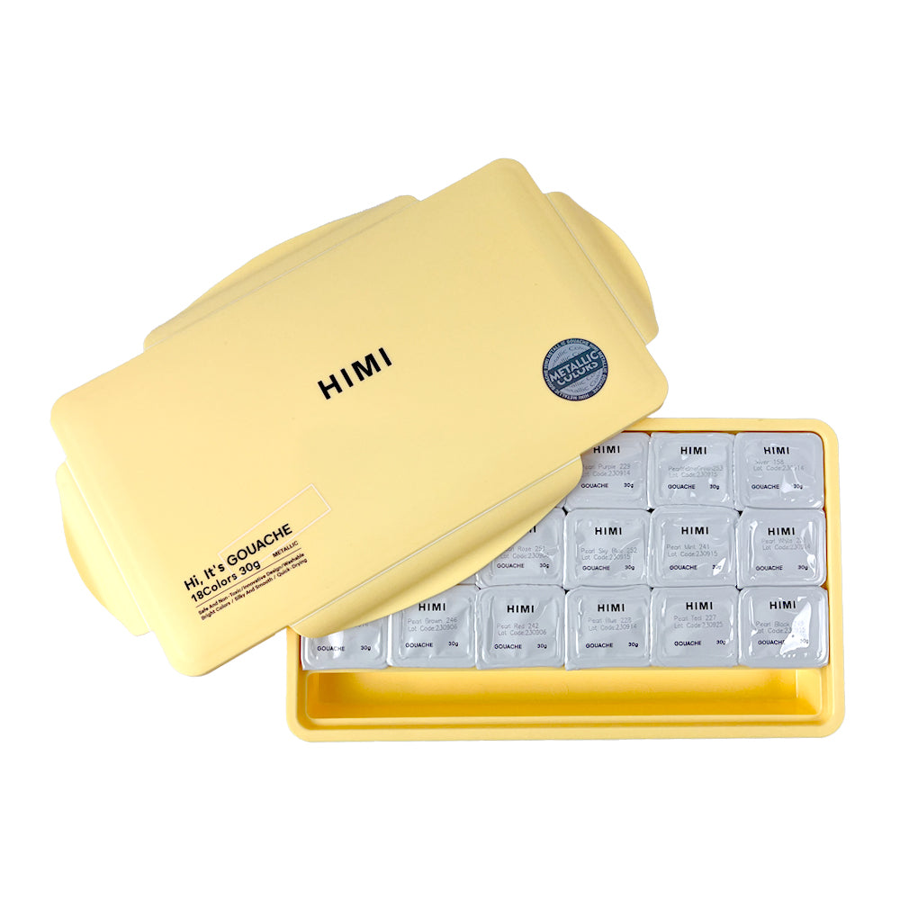 HIMI PINTURA GOUACHE METALIZADA 18 COLORES 30 ML