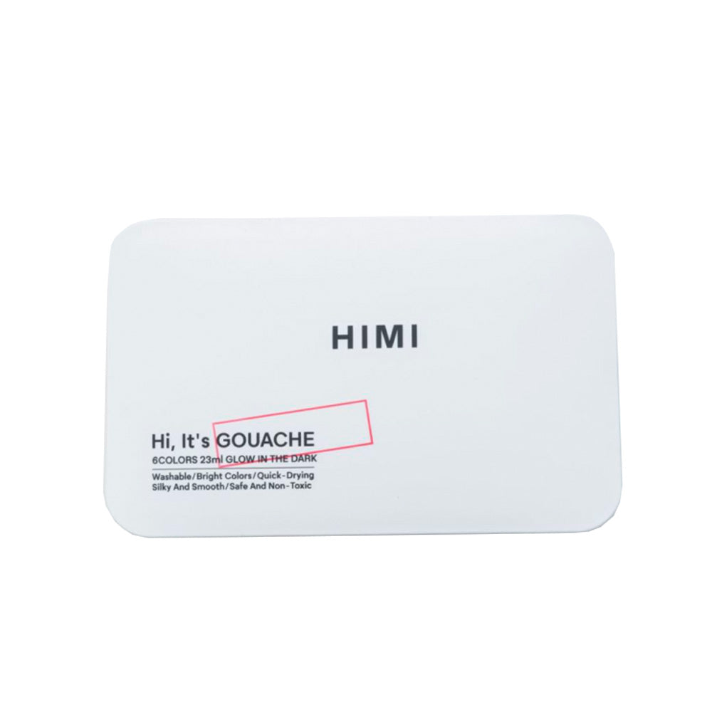 HIMI SET GOUACHE BRILLO EN LA OSCURIDAD 6 COLORES 23ML