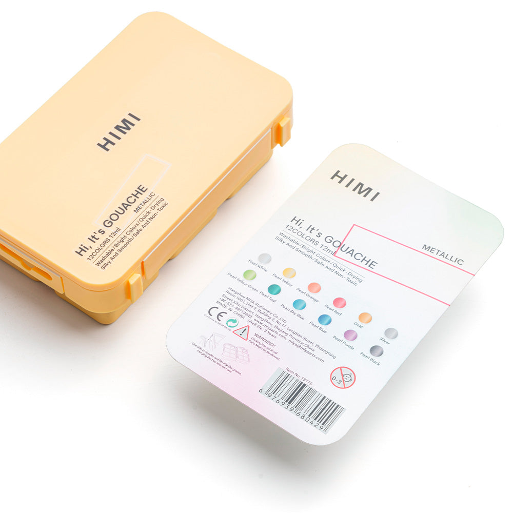 HIMI SET DE GOUACHE METALIZADA HIMI 12 COLORES 12ML