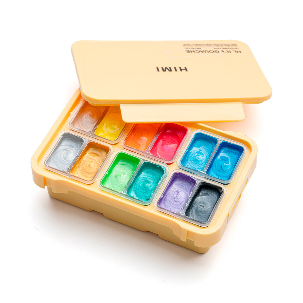 HIMI SET DE GOUACHE METALIZADA HIMI 12 COLORES 12ML