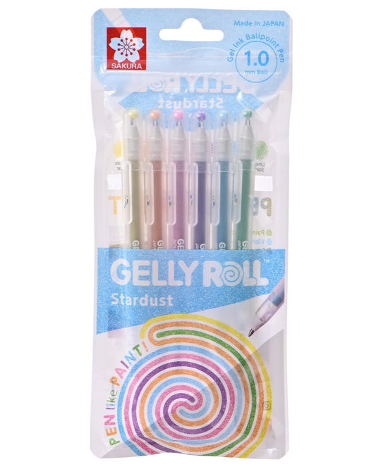Lápiz Gel Gelly Roll Sakura 6 Colores Stardust