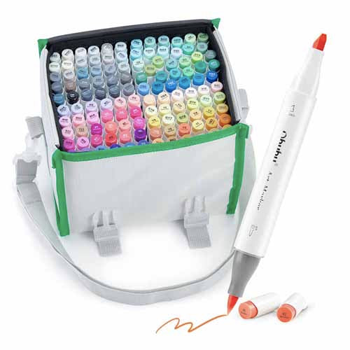 OHUHU 120 MARCADORES DE ALCOHOL + 1 BLENDER. PINCEL&BISELADA