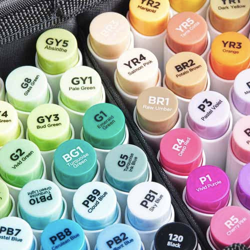 OHUHU 120 MARCADORES DE ALCOHOL + 1 BLENDER. PINCEL&BISELADA