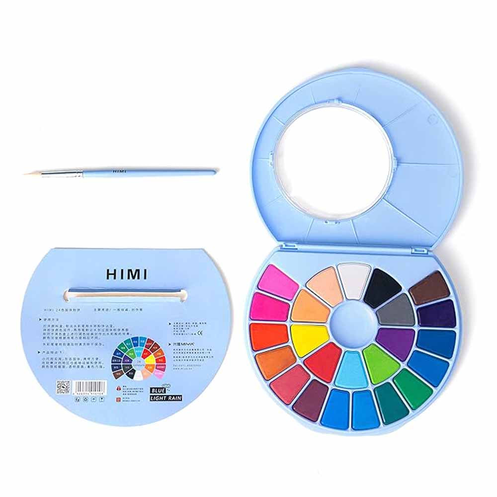 HIMI SET PINTURA SOLIDA 24 COLORES (ESTUCHE AZUL)