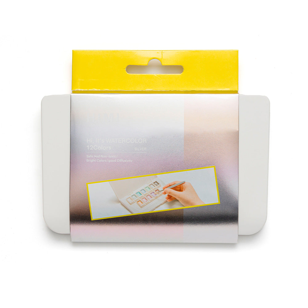 HIMI SET DE ACUARELA METALIZADA 12 COLORES SELECCIÓN PLATA