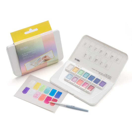 HIMI SET DE ACUARELA METALIZADA 12 COLORES SELECCIÓN JOYERIA