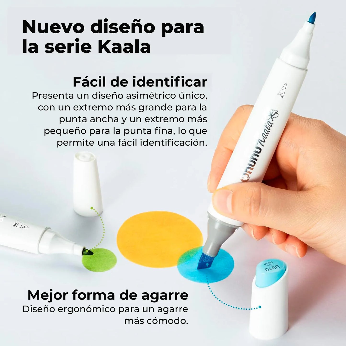 Ohuhu 108 Marcadores Alcohol Basicos Fina y Biselada fina