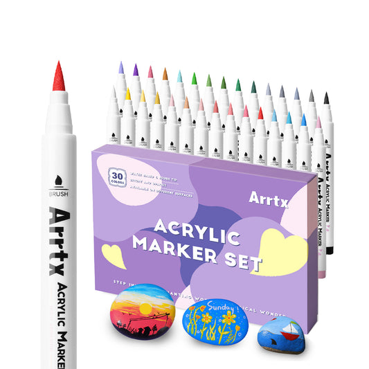 ARRTX MARCADORES ACRÍLICOS DE 30 COLORES 30A