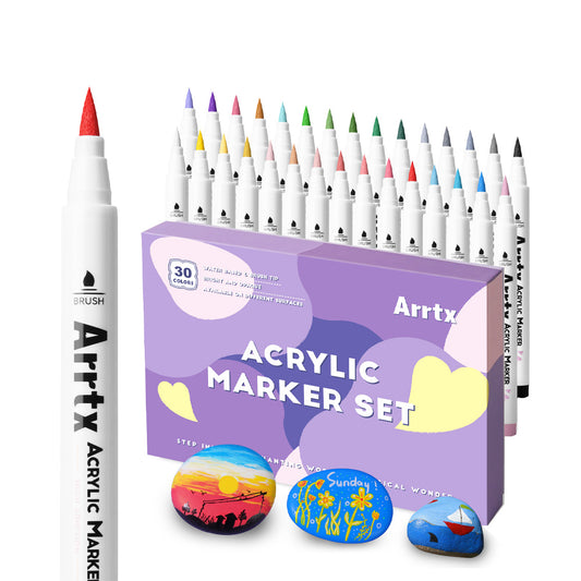 ARRTX MARCADORES ACRÍLICOS DE 30 COLORES 30A