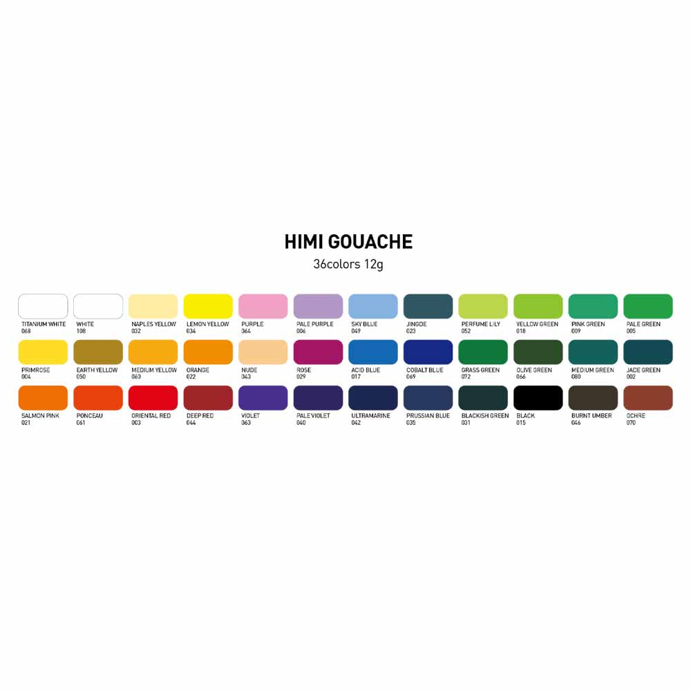 HIMI SET GOUACHE 36 COLORES / 12GR