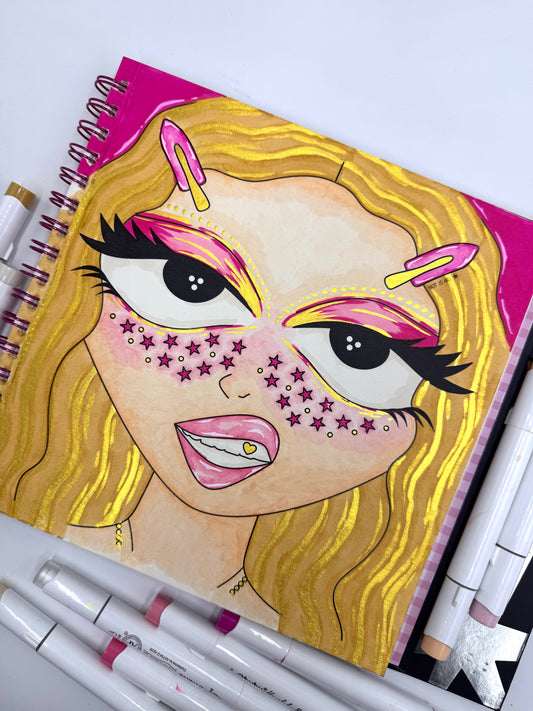 STAR – Libro para colorear grunge y rockero