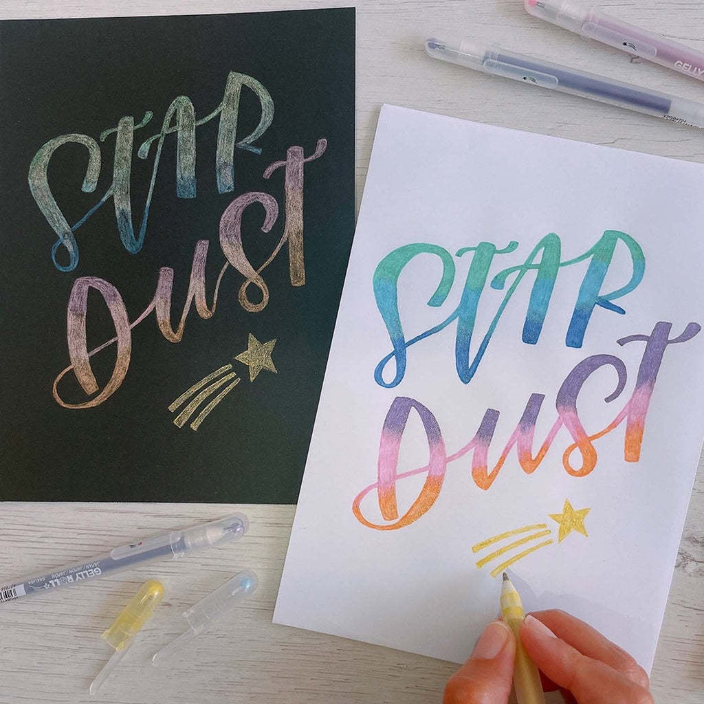 Lápiz Gel Gelly Roll Sakura 6 Colores Stardust