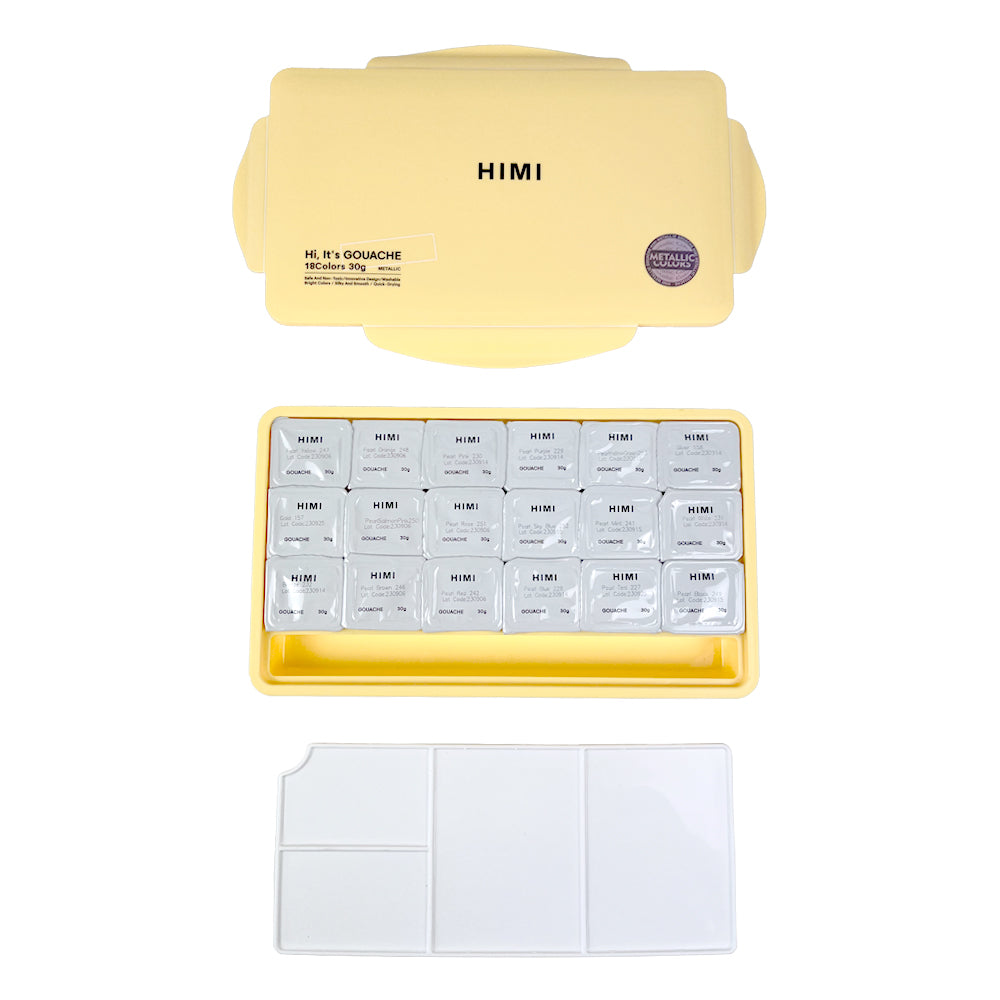 HIMI PINTURA GOUACHE METALIZADA 18 COLORES 30 ML