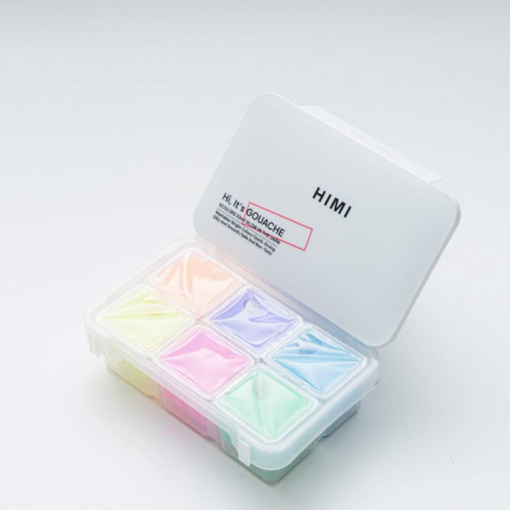 HIMI SET GOUACHE BRILLO EN LA OSCURIDAD 6 COLORES 23ML