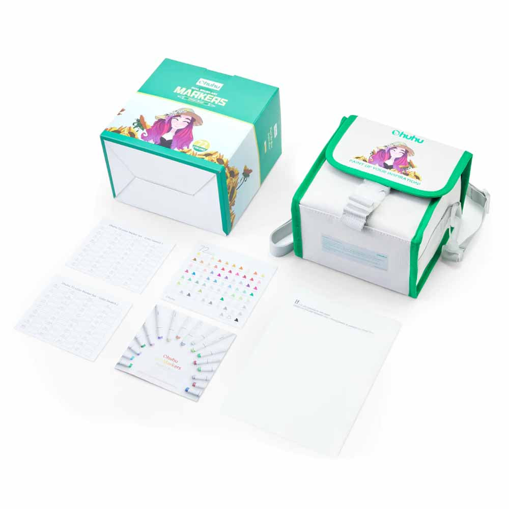 OHUHU 72 MARCADORES DE ALCOHOL + 1 BLENDER. PINCEL&BISELADA