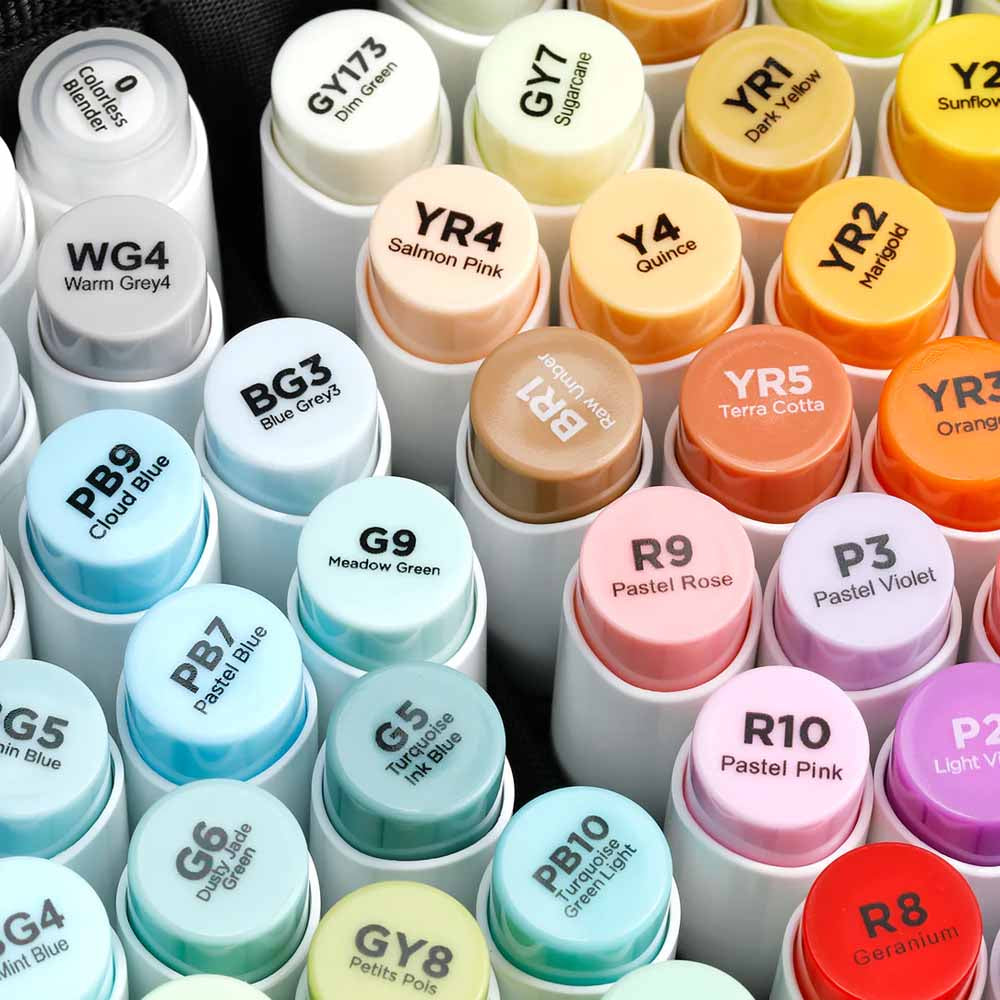 OHUHU 72 MARCADORES DE ALCOHOL + 1 BLENDER. PINCEL&BISELADA