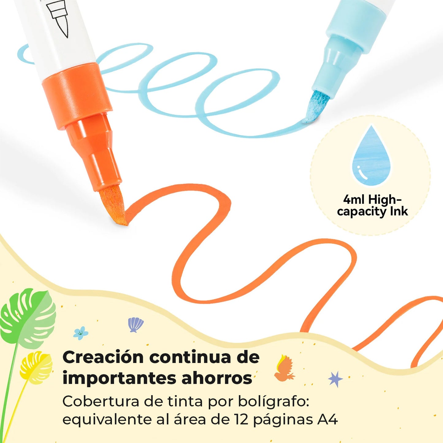 OHUHU 30 MARCADORES ACRÍLICOS KALALAU PUNTAS PINCEL