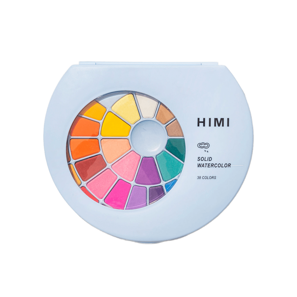 HIMI SET PINTURA SOLIDA 38 COLORES (ESTUCHE AZUL)