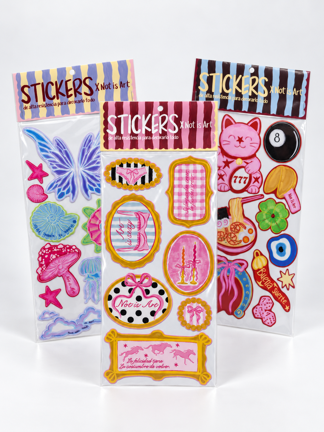 Pack Colección Completa — 3 Sets de Stickers Transferibles UV