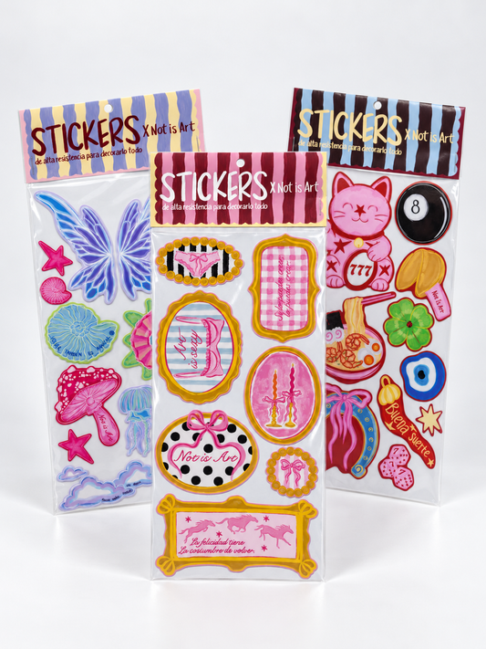 Pack Colección Completa — 3 Sets de Stickers Transferibles UV