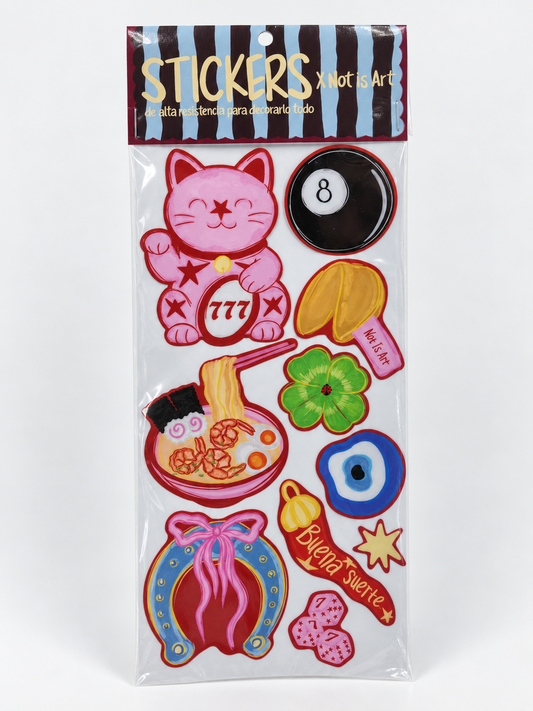 Set Stickers transferibles - Buena Suerte
