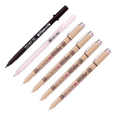 Sakura Pigma - Kit Manga Basic Tiralíneas, Brush Pen y Gelly Roll